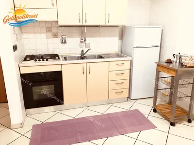 Cucina attrezzata, trilocale B2/1 al Residence Rosa Virginia, Gallipoli