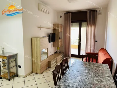 Soggiorno cucina, trilocale B2/1 al Residence Rosa Virginia, Gallipoli