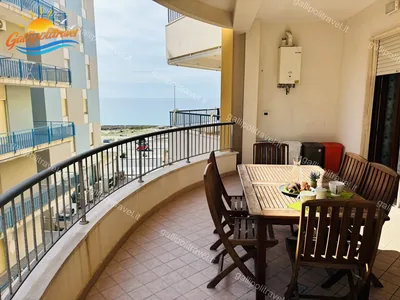 Balcone vista mare laterale, trilocale B2/4 al Residence Rosa Virginia, Gallipoli